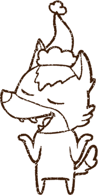 Bir insan tarafından çizilmiş Noel Köpeği Kömürü