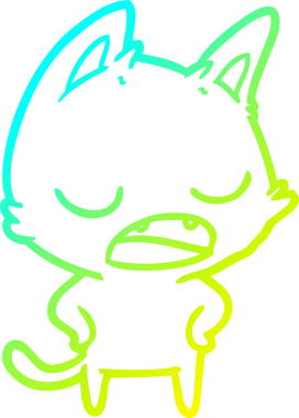 Bir insan tarafından çizilmiş soğuk gradyan çizgi film.