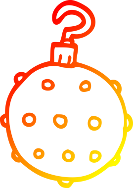 Bir insan tarafından çizilmiş kırmızı bir çizgi film çizimi.