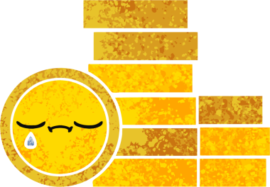 Bir insan tarafından çizilmiş paraların retro illüstrasyon tarzı karikatürü