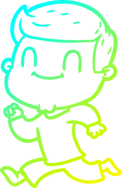 Bir insan tarafından çizilmiş karikatür cana yakın bir adamın çizimi.