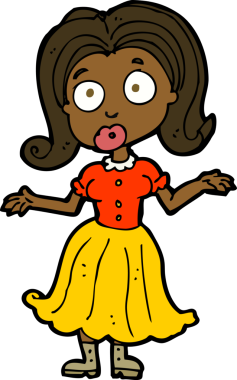 Bir insan tarafından çizilmiş kafası karışık bir kız.