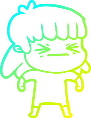 Bir insan tarafından çizilmiş bir karikatür kadın çizimi.