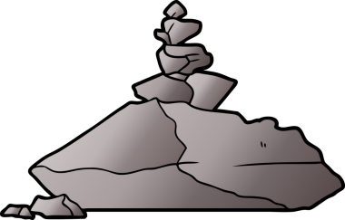 bir insan tarafından çizilmiş karikatür taşları