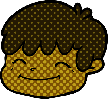 Bir insan tarafından çizilmiş erkek yüzü.