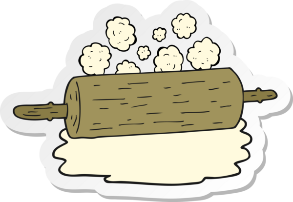 Bir insan tarafından çizilmiş merdanenin çıkartması.