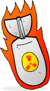 bir insan tarafından çizilmiş atom bombası.