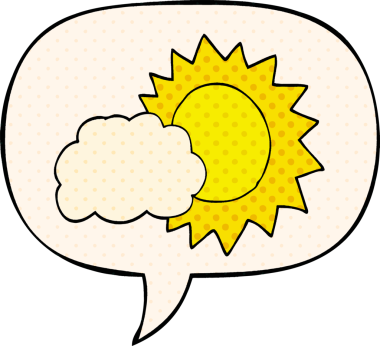 Bir insan tarafından çizilmiş çizgi roman tarzında konuşma baloncuğu olan karikatür havası