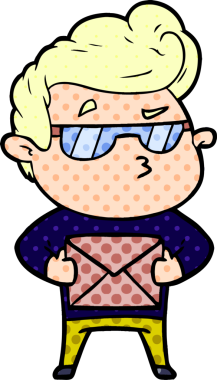 Bir insan tarafından çizilmiş havalı bir çizgi film.