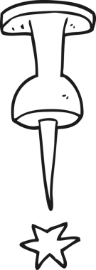 Bir insan tarafından çizilen el yazması siyah beyaz ofis tacı