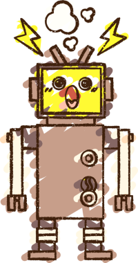 Bir insan tarafından çizilen robot tebeşiri.