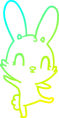 Soğuk gradyan çizgisi bir insan tarafından çizilmiş şirin bir tavşan çizgi filmi.