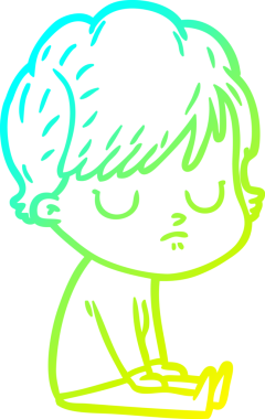 Bir insan tarafından çizilmiş bir karikatür kadın çizimi.