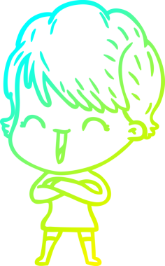 Bir insan tarafından çizilmiş gülen bir karikatür çizimi.