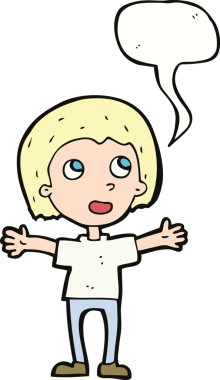 Bir insan tarafından çizilmiş konuşma balonu olan mutlu bir insan çizgi filmi.