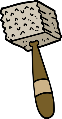 Bir insan tarafından çizilmiş karalama tarzı et çekici.