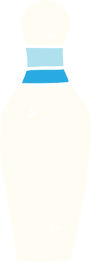 Bir insan tarafından çizilmiş karalama bovling pimi.