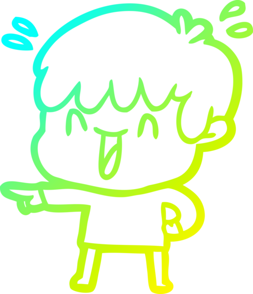 Bir insan tarafından çizilmiş gülen bir çizgi film karakteri çizimi.