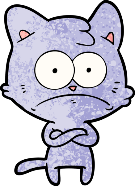 bir insan tarafından çizilmiş sinirli bir kedi.