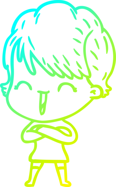 Bir insan tarafından çizilmiş gülen bir karikatür çizimi.