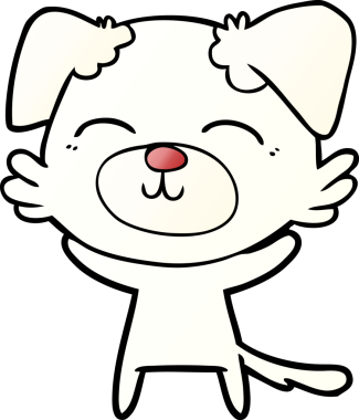 Bir insan tarafından çizilmiş çizgi film köpeği.