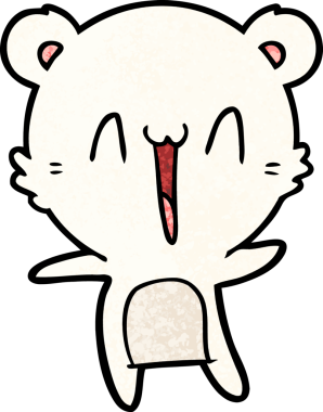 Bir insan tarafından çizilmiş kutup ayısı karikatürü