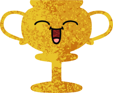 Bir insan tarafından çizilmiş bir kupanın retro illüstrasyon tarzı karikatürü