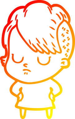 Bir insan tarafından çizilmiş bir karikatür kadın çizimi