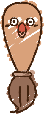 Bir insan tarafından çizilen şok olmuş Boya Fırçası Tebeşiri