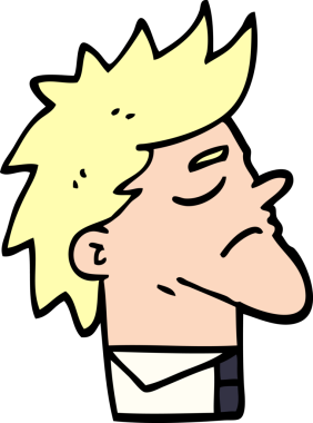 karikatür karalama kibirli adam bir insan tarafından çizilmiş