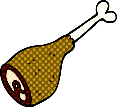 karikatür bir insan tarafından çizilmiş iyi pişmiş et