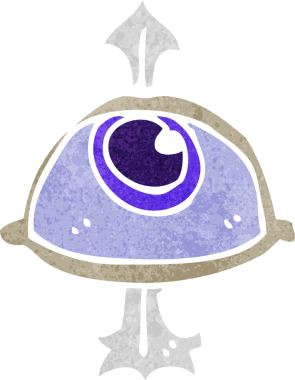 bir insan tarafından çizilmiş çizgi film göz sembolü