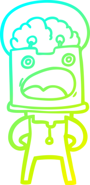 Bir insan tarafından çizilmiş soğuk gradyan robot çizimi