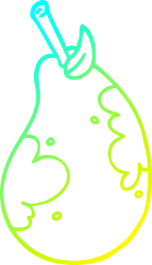 Bir insan tarafından çizilmiş taze armut karikatürü.