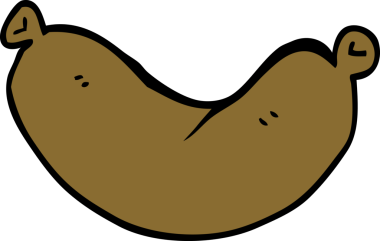 Bir insan tarafından çizilmiş sosis karalaması.