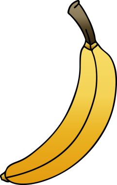 bir insan tarafından çizilmiş garip gölgeli çizgi film muzu