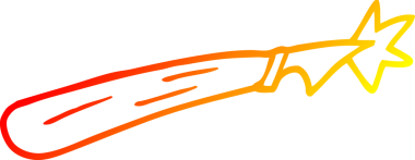 Bir insan tarafından çizilmiş bir karikatür bıçağının sıcak eğim çizgisi.