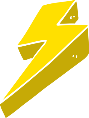 Bir insan tarafından çizilmiş karalama şimşekleri.