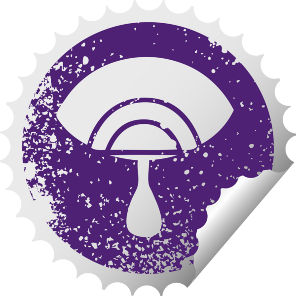 Bir insan tarafından çizilmiş ağlayan bir gözün sıkıntılı dairesel soyulan çıkartması.