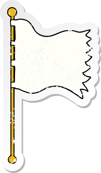 Bir insan tarafından çizilmiş bayrağın sıkıntılı çıkartması.