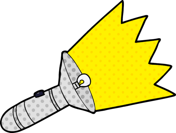 Bir insan tarafından çizilmiş eski çizgi film meşalesi.