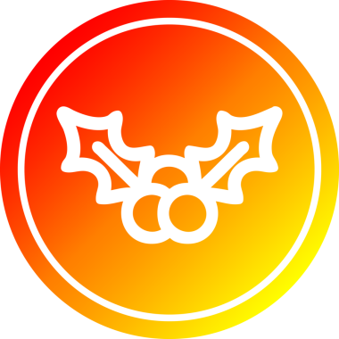 Noel 'de, bir insan tarafından çizilmiş, sıcak gradyan çizgili, kutsal, dairesel bir simge.