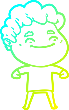 Bir insan tarafından çizilmiş karikatür cana yakın bir adamın çizimi.