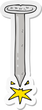 Bir insan tarafından çizilmiş keskin tırnak çıkartması.