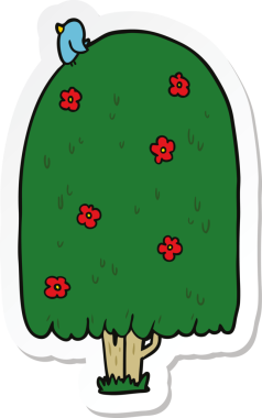 Bir insan tarafından çizilmiş karikatür uzun bir ağacın etiketi.