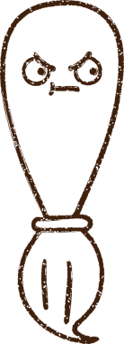 Bir insan tarafından çizilmiş Boya Fırçası Kömürü