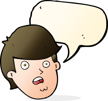 Bir insan tarafından çizilmiş koca çeneli çizgi film adamı.