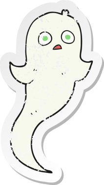 Bir insan tarafından çizilmiş bir cadılar bayramı karikatürünün gerilmiş yapıştırması.