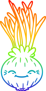 gökkuşağı gradyan çizimi bir insan tarafından çizilmiş bir çizgi soğan