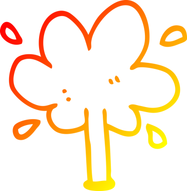 Bir insan tarafından çizilen karikatür su fışkırtma çizgisi.